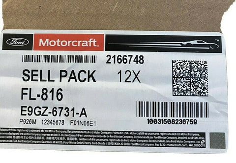 NEW GENUINE OEM Motorcraft FL816 Oil Filter (12 PER CASE ) E9GZ-6731-A-Mega Mart Warehouse