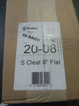 50 Pk Galvanized 8" Flat S-Cleat Tabs 20-08-Mega Mart Warehouse-Ultimate Unclaimed Freight Buyer and Seller Specialists