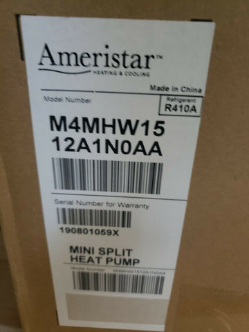 AMERISTAR TRANE M4THS1512A11NA 12,000 CAP 15 SEER DUCTLESS MINI-SPLIT SINGLE ZON-Mega Mart Warehouse-Ultimate Unclaimed Freight Buyer and Seller Specialists