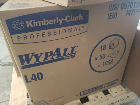 Wypall L40 Quarterfold All Purpose Wipes, 18 Packs X 56=1008 (KCC 05701)-Mega Mart Warehouse-Ultimate Unclaimed Freight Buyer and Seller Specialists