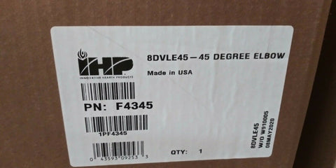 (1) IHP 8DVLE45, IHP 45º Elbow 8x11 F4345-Mega Mart Warehouse-Ultimate Unclaimed Freight Buyer and Seller Specialists