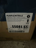 (CASE OF 1,000) HALYARD 55081 Purple Nitrile Powder-Free Exam Gloves, Small