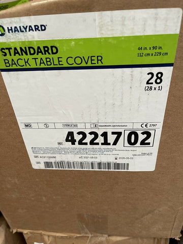 (28/CASE) Halyard Standard Back Table Cover #42217 44" x 90" **SHIPS FREE**