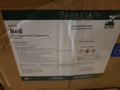 BarkMark Tree Marking Paint Red N-6755 (4 - 1 GALLON JUGS PER CASE)-Mega Mart Warehouse-Ultimate Unclaimed Freight Buyer and Seller Specialists