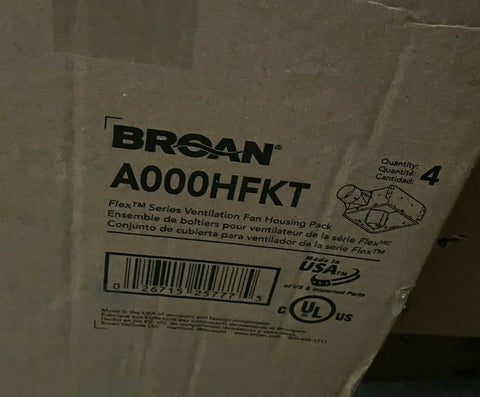 (4) NEW Broan FLEX Fan Only Housing Pack w/ Flange Kit A000HFKT