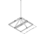 NELLO 60"H Non-Penetrating Roof Frame Mount 1-1/4"x 60", 489512, 103489-Mega Mart Warehouse-Ultimate Unclaimed Freight Buyer and Seller Specialists