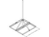 NELLO 60"H Non-Penetrating Roof Frame Mount 1-1/4"x 60", 489512, 103489-Mega Mart Warehouse-Ultimate Unclaimed Freight Buyer and Seller Specialists