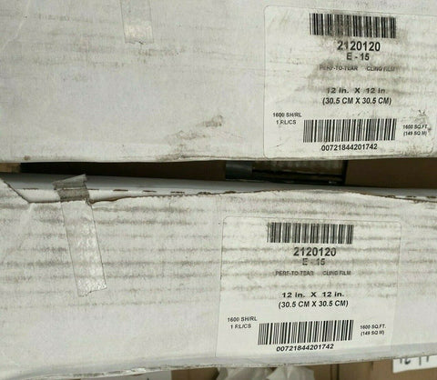 NEW 2120120 PREF-TO-TEAR CLING FLIM 1600 SQ FT  12 IN.  X 12 IN.  ( 2 BOXES  )