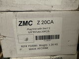 NEW ZMC Plug End with Slot for 1 3/4" RS Tube, Z 20CA  White (50 PC LOT)