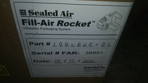 NEW FILL-AIR ROCKET Air Pillow Machine, 25 lb.,18" L,100 fpm 1001PVF-01
