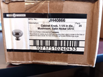JONES AND STEPHENS CABINET KNOB 1 1/4" DIA MUSHROOM SATIN NICKEL