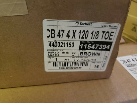JOHNSONITE TARKETT CB 47 4 X 120 1/8 TOE VINYL WALL BASE BROWN-Mega Mart Warehouse-Ultimate Unclaimed Freight Buyer and Seller Specialists