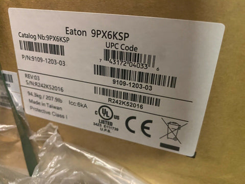 NEW Eaton 9PX 5500VA Tower/Rack Mountable Dual Conversation Online UPS (9px6ksp)-Mega Mart Warehouse-Ultimate Unclaimed Freight Buyer and Seller Specialists