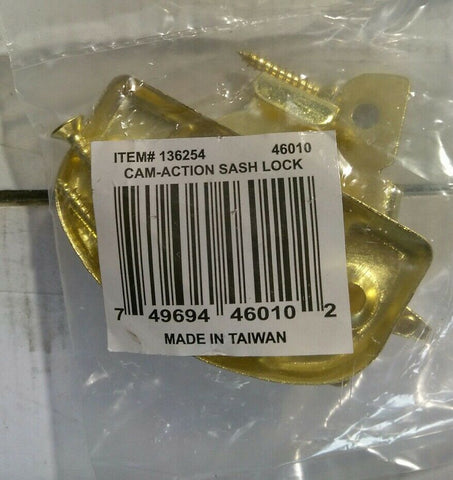 NEW Ultra Hardware 46010, Lck Sash Cam Brass Set - Total Of 50 Units-Mega Mart Warehouse-Ultimate Unclaimed Freight Buyer and Seller Specialists