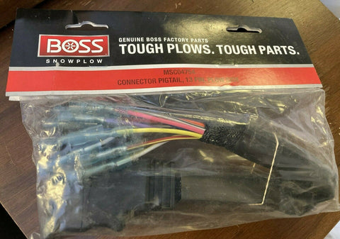 BOSS SNOW PLOW 13 PIN HARNESS CONNECTOR PIGTAIL REPAIR KIT PLOW SIDE MSC04754-Mega Mart Warehouse