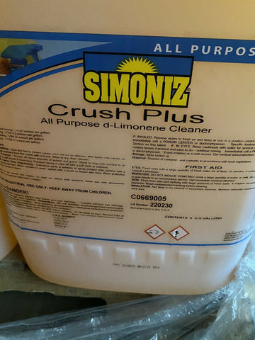 NEW  Simoniz Crush Plus All-Purpose Cleaner Degreaser, 5 Gallon Pail (C0669005)