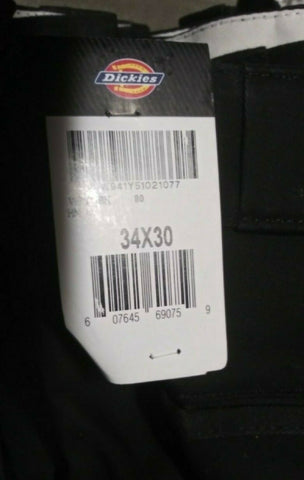 (2) NEW Mens Dickies Black Skinny Fit Twill Work Pants 34x30 NWT-Mega Mart Warehouse-Ultimate Unclaimed Freight Buyer and Seller Specialists
