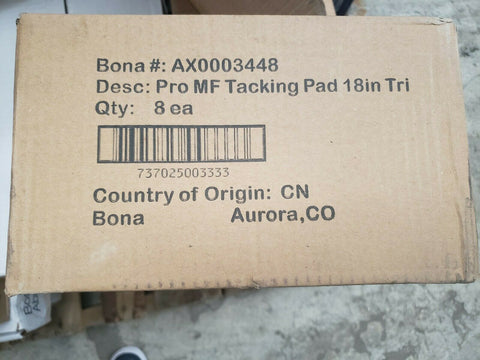 BONA PRO MF TACKING PAD 18" TRI (BOX OF 8)-Mega Mart Warehouse-Ultimate Unclaimed Freight Buyer and Seller Specialists