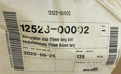 BELIMO 12523-00002 ANTI ROTATION STUD 179MM LONG BOLT (135 PCS. PER CASE )-Mega Mart Warehouse
