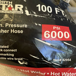 NEW NorthStar Hot Water Non-marking Pressure Washer Hose- 6000 PSI 100' x 3/8 "