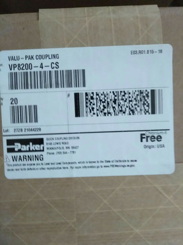 NEW PARKER VP8200-4 COUPLING-CONNECT UNDER PRESSURE 3000 PSI-Mega Mart Warehouse-Ultimate Unclaimed Freight Buyer and Seller Specialists