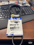 GENUINE NAPA GATES Micro-V K040517RPM Serpentine Belt for QJK4521 K5174 K040517