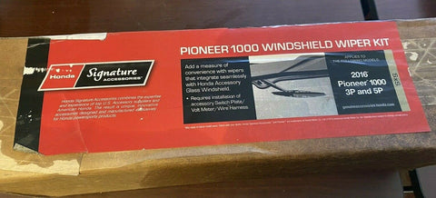 Genuine Honda Pioneer 1000 3P 5P Windshield Wiper Kit 0SE10-HL4-500 2016-2021