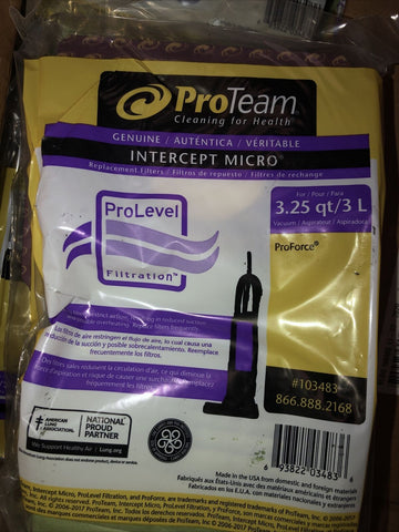 (50) ProTeam 103483 Upright Vacuum Bags Fit ProTeam 1500, 1500XP, 1200XP, 151XP-Mega Mart Warehouse-Ultimate Unclaimed Freight Buyer and Seller Specialists