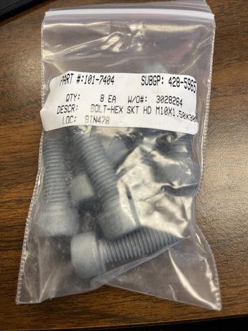 (8 PC LOT) HEX BOLT SKT HD 101-7404 FITS CATERPILLAR, SHIPS FREE!!!
