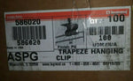 (1 BOX OF 100PCS) NEW CABLOFIL TRAPEZE HANGING CLIP 586020 ASPG (ASGS)-Mega Mart Warehouse-Ultimate Unclaimed Freight Buyer and Seller Specialists
