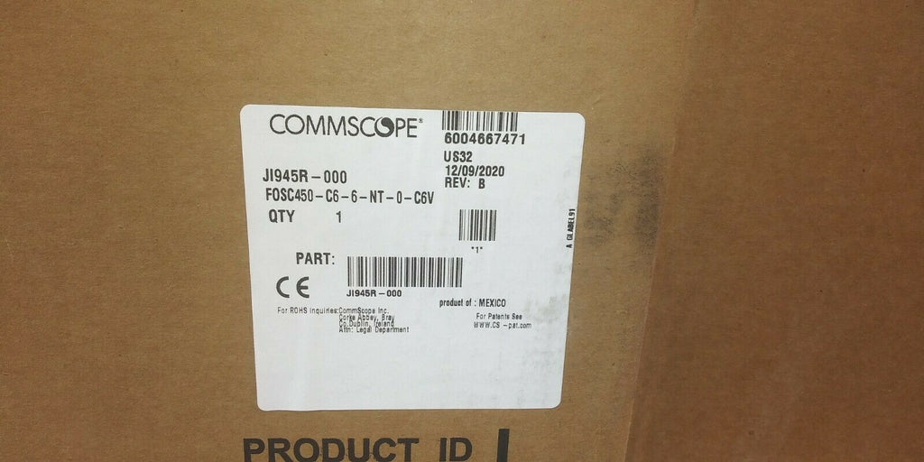 (1) NEW CommScope FOSC 450 C6 Fiber Optic Splice Closure JI945R-000...