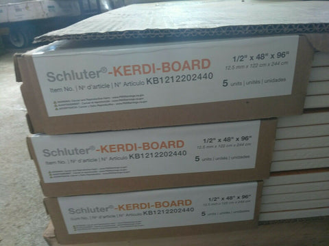 15-NEW Schluter KERDI-BOARD - 1/2" Thick Waterproof Substrate & Building Panel-Mega Mart Warehouse-Ultimate Unclaimed Freight Buyer and Seller Specialists