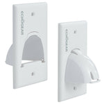 (4 BOXES OF 2) New Echogear In-Wall Cable Pass Through -Single Gang Pair-White-Mega Mart Warehouse-Ultimate Unclaimed Freight Buyer and Seller Specialists
