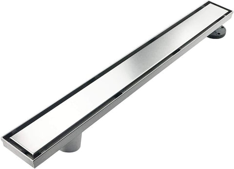 Neodrain 24-Inch Linear Shower Drain with Design A Pattern Grate ZA3T0124