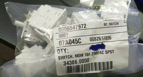 Bunn 34386.0000 Momentary Push Button Switch for LCA-2, LCR-2 & LCR-3 HV Liquid-Mega Mart Warehouse-Ultimate Unclaimed Freight Buyer and Seller Specialists
