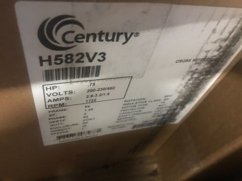 New Century Motors H582V3 200-230/460v 3/4hp 1725rpm Mtr-Mega Mart Warehouse-Ultimate Unclaimed Freight Buyer and Seller Specialists