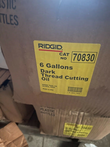 6 pack, Ridgid  Dark Thread Cutting Oil, 6 GALLONS
