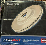 (2) BRAND NEW Akebono High Carbon Disc Brake Rotor Zinc Coated 4615A168 AK12036