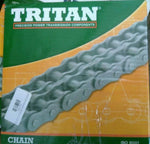 NEW TRITAN Roller Chain,Single Strand, Riveted,10ft, 50-1R X 10FT