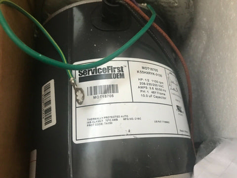 Trane MOT18705 Fan Motor-Mega Mart Warehouse-Ultimate Unclaimed Freight Buyer and Seller Specialists