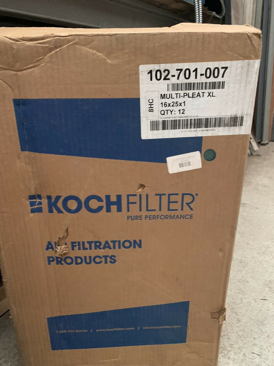NEW Koch Filter 1027001007, 8HC MultiPleat XL, 16x25x1 (12 PC BO...