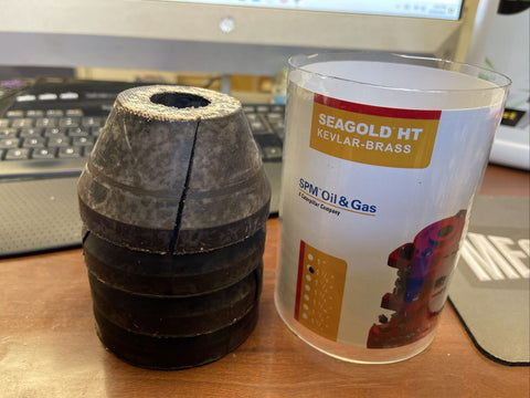 SEAGOLD HT KEVLAR - BRASS SPM OIL & GAS RED SEAL 1-1/8" (3 TOPS 1 BOTTOM)