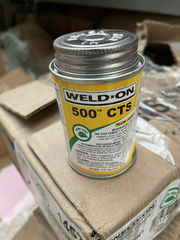 (24/CASE) WELD-ON 500 CTS YELLOW * AMARILLO MEDIUM BODIED ONE STEP CEMENT