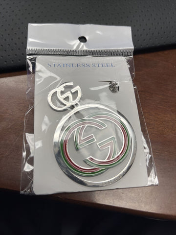 NEW STAINLESS STEEL GUCCI EARRINGS  **FREE SHIPPING**