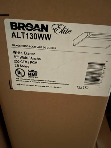 NEW Broan-NuTone, LLC Broan Elite Alta I Series 30-In. Convertible Under-Cabinet