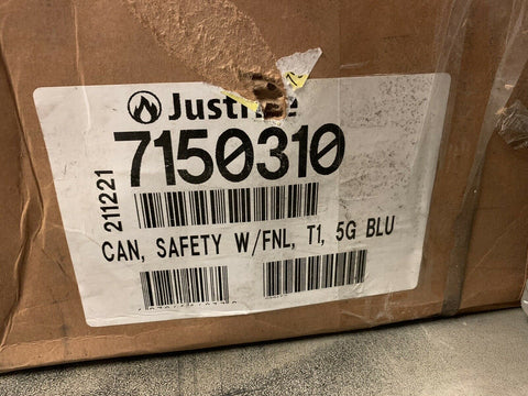 NEW Justrite 7150310 Galvanized Steel Kerosene Safety Can w/ Funnel