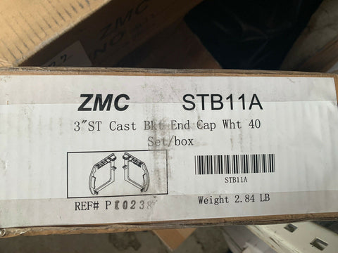 NEW ZMC 3″ Smart Cassette Bracket End Caps, STB11A White (40 PC LOT)