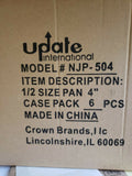 Update International (NJP-504) 4" Half-Size Anti-Jam Steam Table Pan (6PC/CASE)-Mega Mart Warehouse-Ultimate Unclaimed Freight Buyer and Seller Specialists