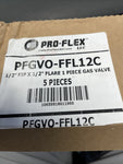 (5 PC CASE) PRO-FLEX 1/2" FIP x 1/2" Flare Gas Ball Valve, One-Piece SHIPS FREE