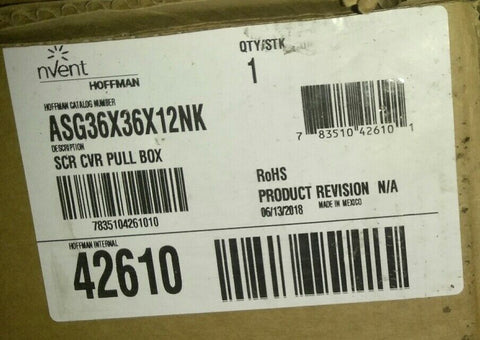 NEW Hoffman Enclosures ASG36X36X12NK